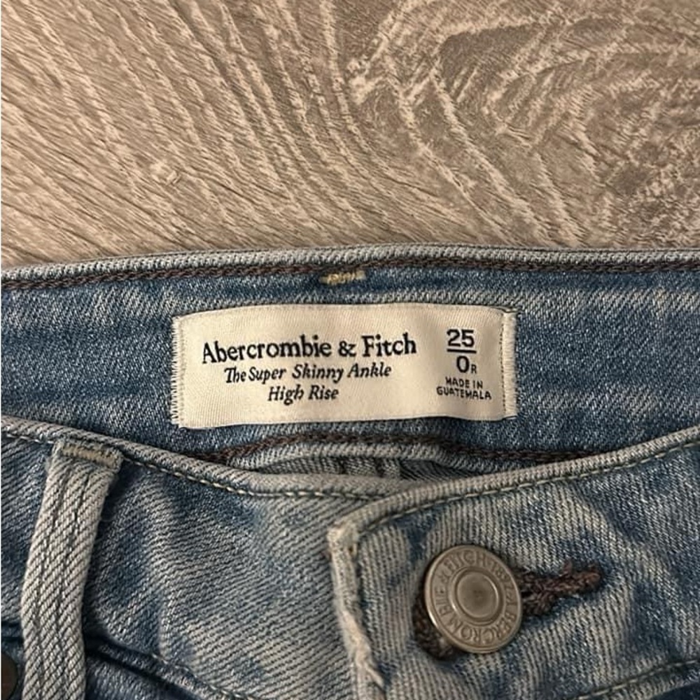 Abercrombie super high rise ankle skinny jeans